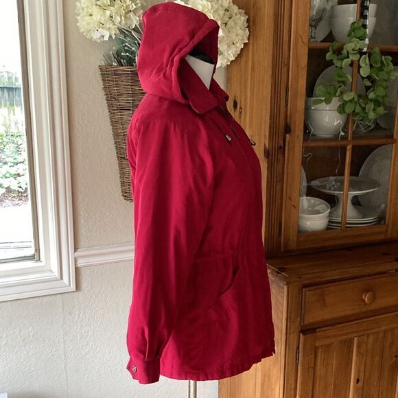 London Fog Little Red Riding Hood Lined Hooded Jacket Size Women’s S - Picture 2 of 12